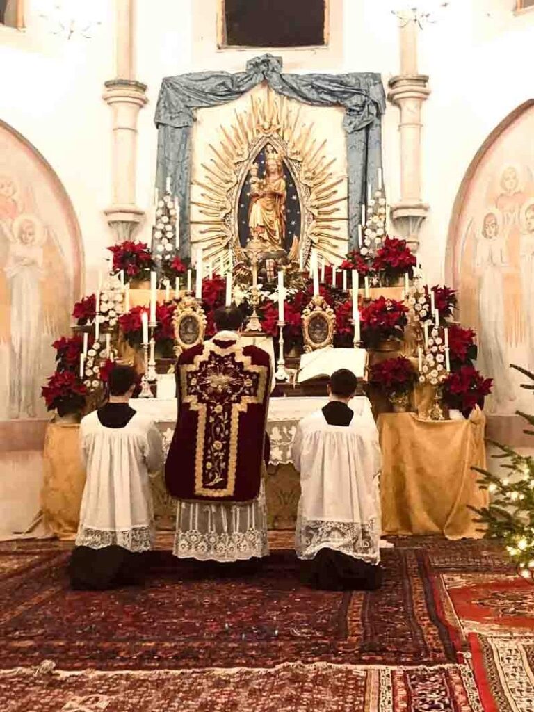 Traditional Latin Mass Feast of St. Stephen with Red Vestments